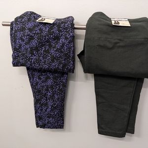 NWT - fitted leggings 2 pair - size 1x (16w)